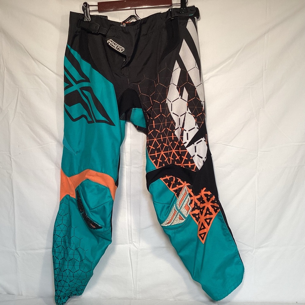 Fly Racing Kinetic Trifecta Teal and Orange Motocross Pants Men’s size 34